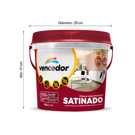 Vencedor Satinado Blanco 1 Galón - Promart