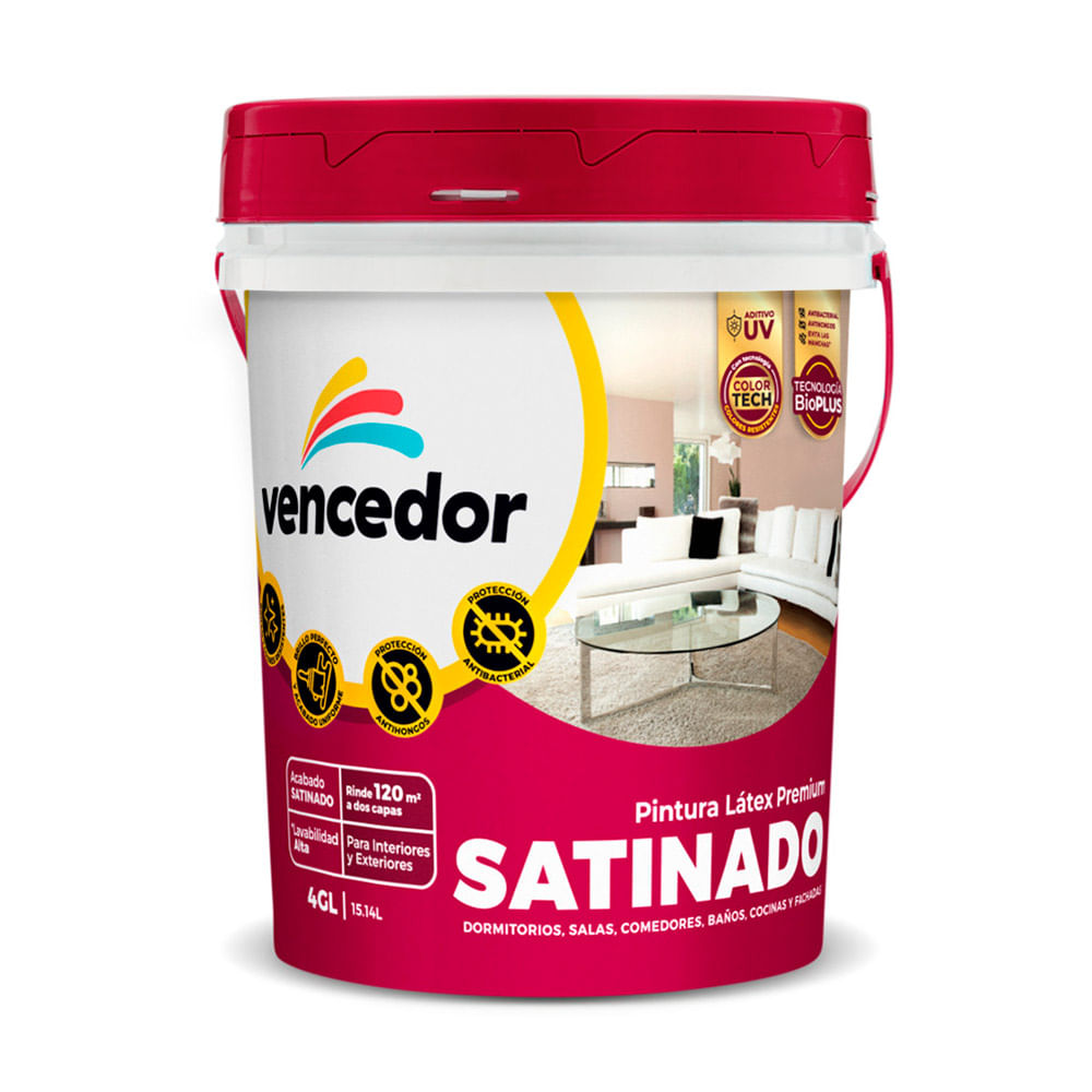 Vencedor Satinado Blanco 4 Galones - Promart