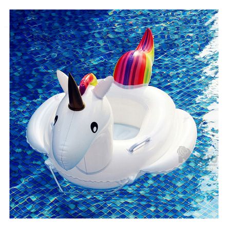 Flotador Inflable de Unicornio para Nadar Color Blanco Flotador Inflable de Unicornio para Nadar Color Blanco