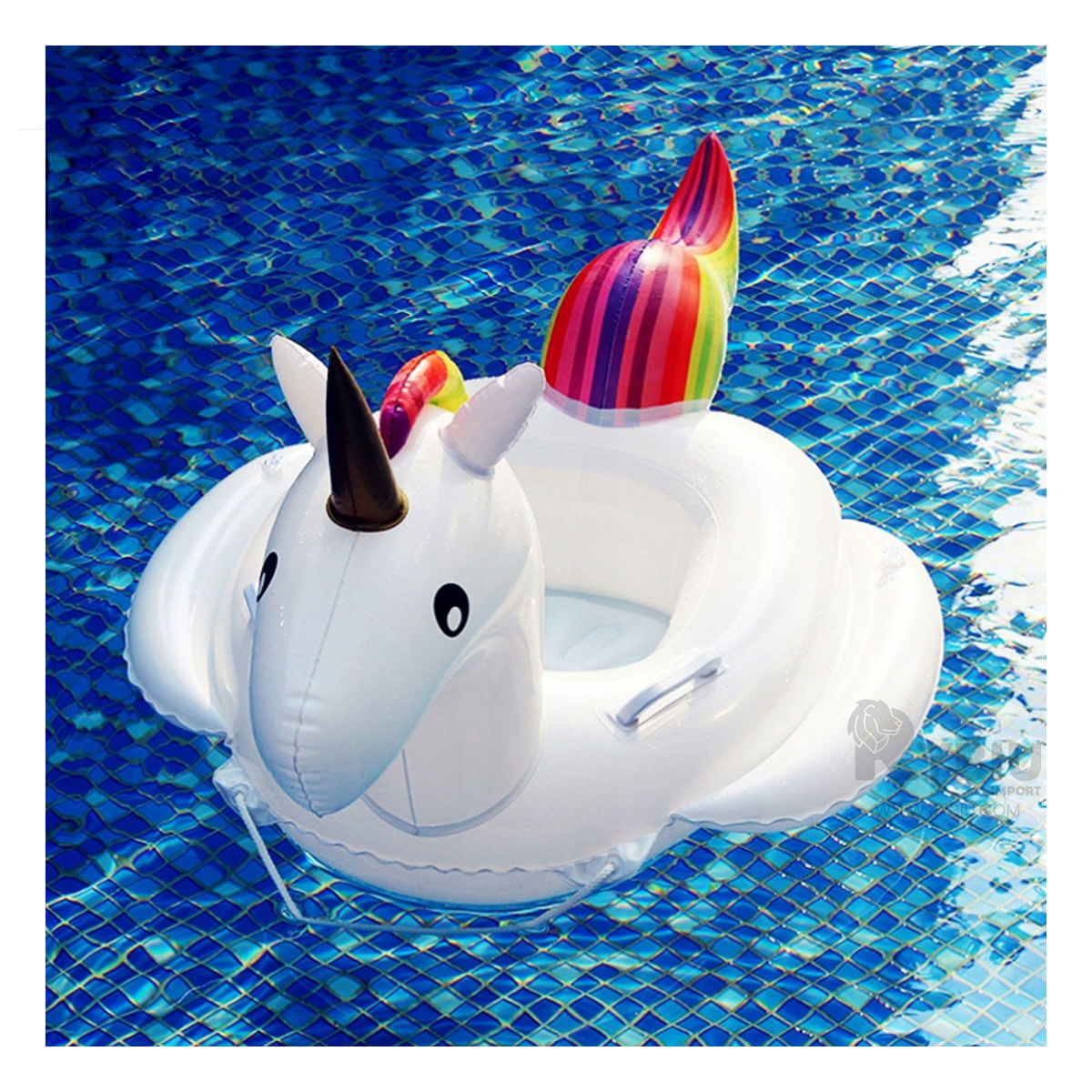 Flotador Inflable de Unicornio para Nadar Color Blanco