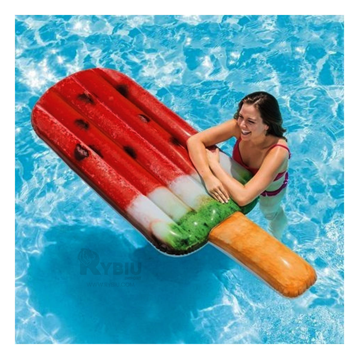 Flotador Paleta para Piscina de Sandia Y+Stickers