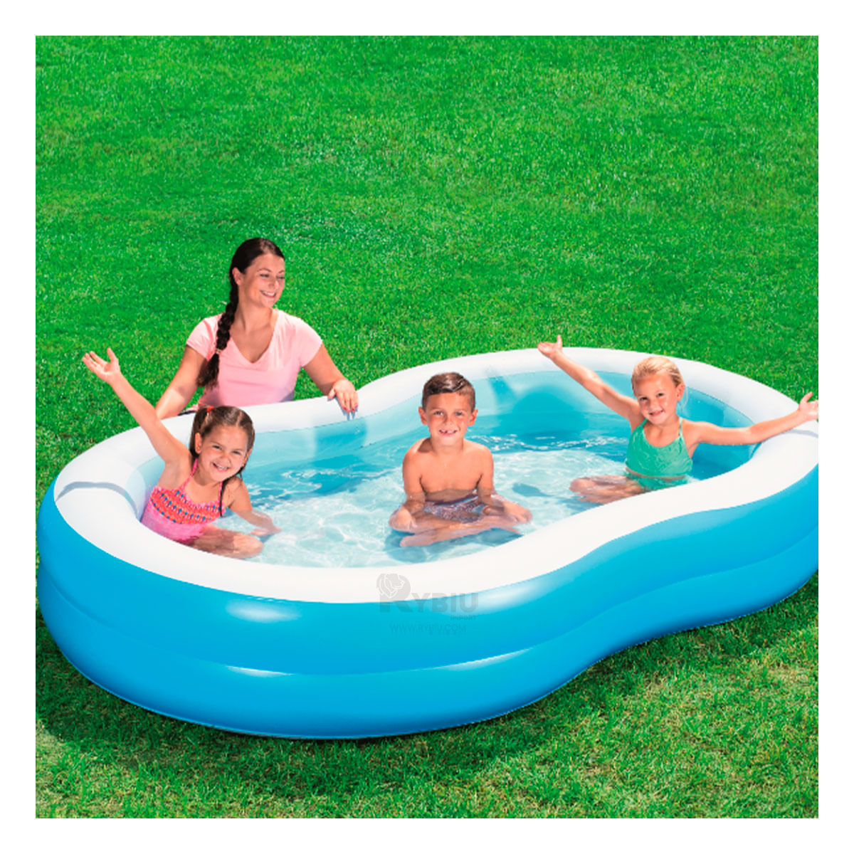Piscina Inflable Divertida en Celeste Y+Agendita