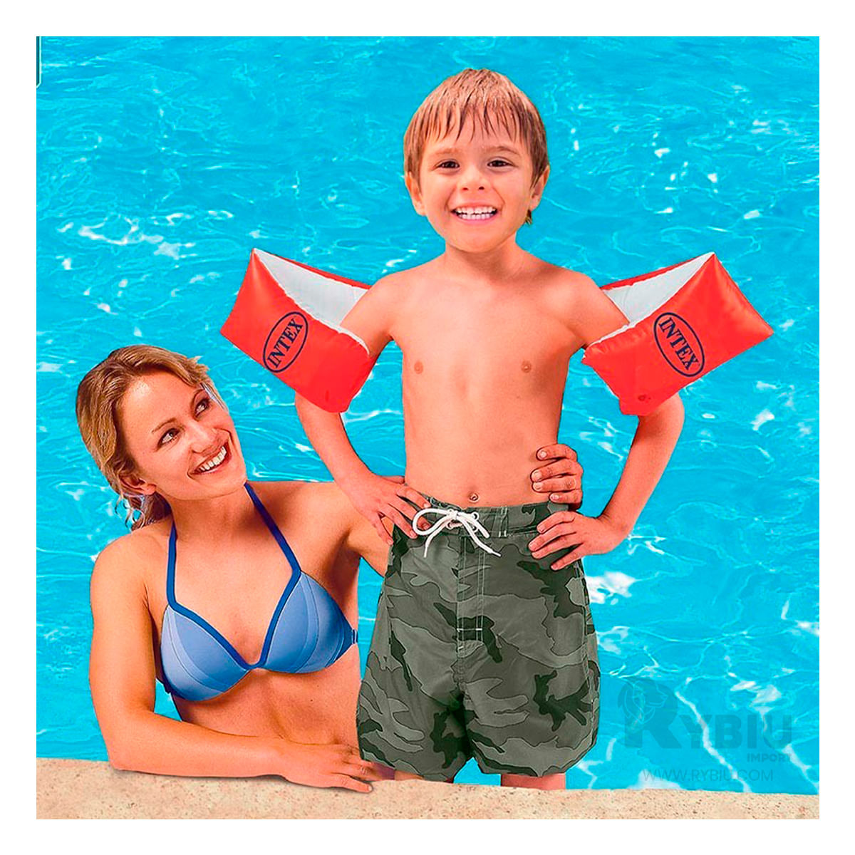 Flotador Rectangular de Color Anaranjado Y+Papel de Regalo