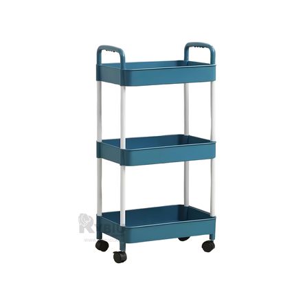 Estante Organizador de 3 Niveles en Color Azul Y+Stickers Estante Organizador de 3 Niveles en Color Azul Y+Stickers