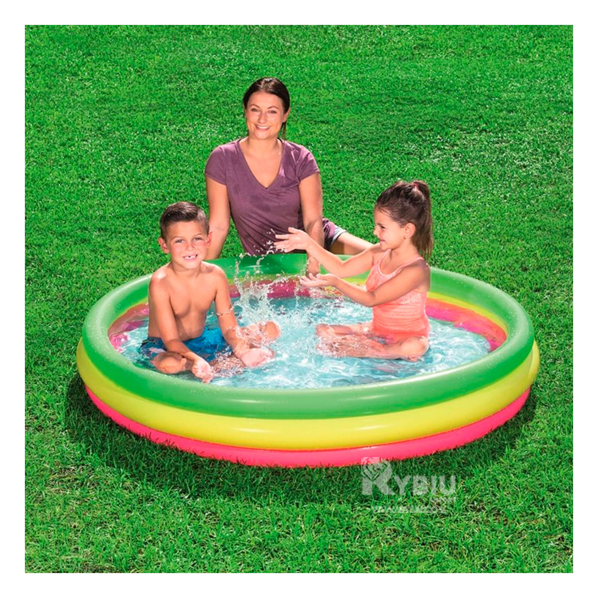 Piscina con Diseño Arcoiris para Niños en Tono Multicolor