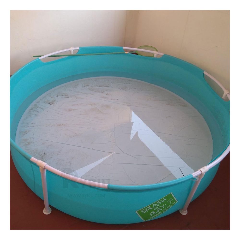 Piscina Mediana Desmontable de Color Celeste Y+Stickers Piscina Mediana Desmontable de Color Celeste Y+Stickers