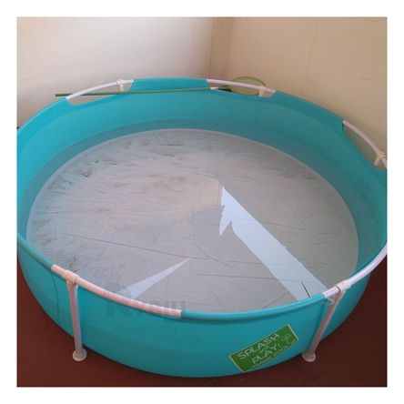 Piscina Mediana Desmontable de Color Celeste Y+Stickers Piscina Mediana Desmontable de Color Celeste Y+Stickers