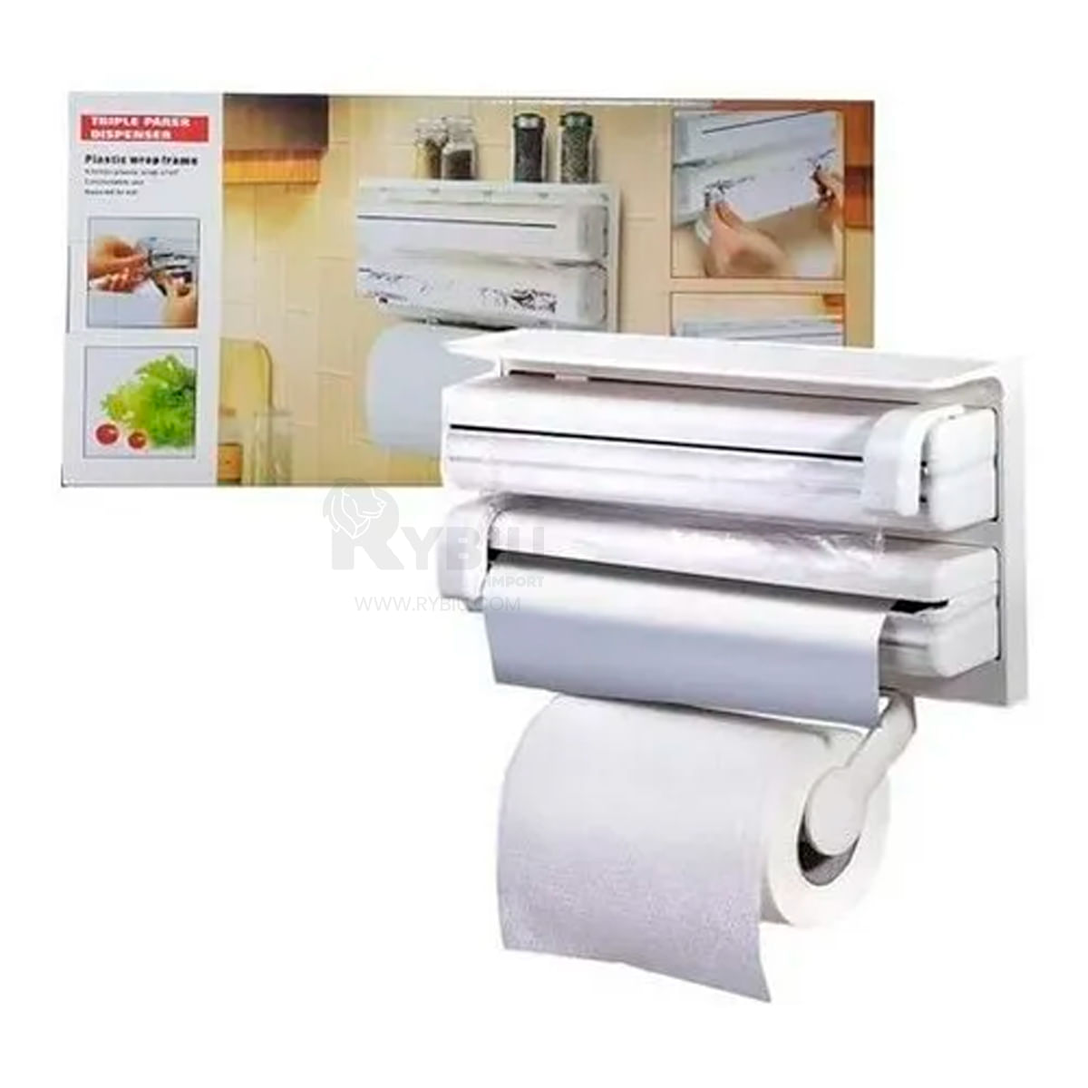 3 en 1 Dispensador de Rollos Papel