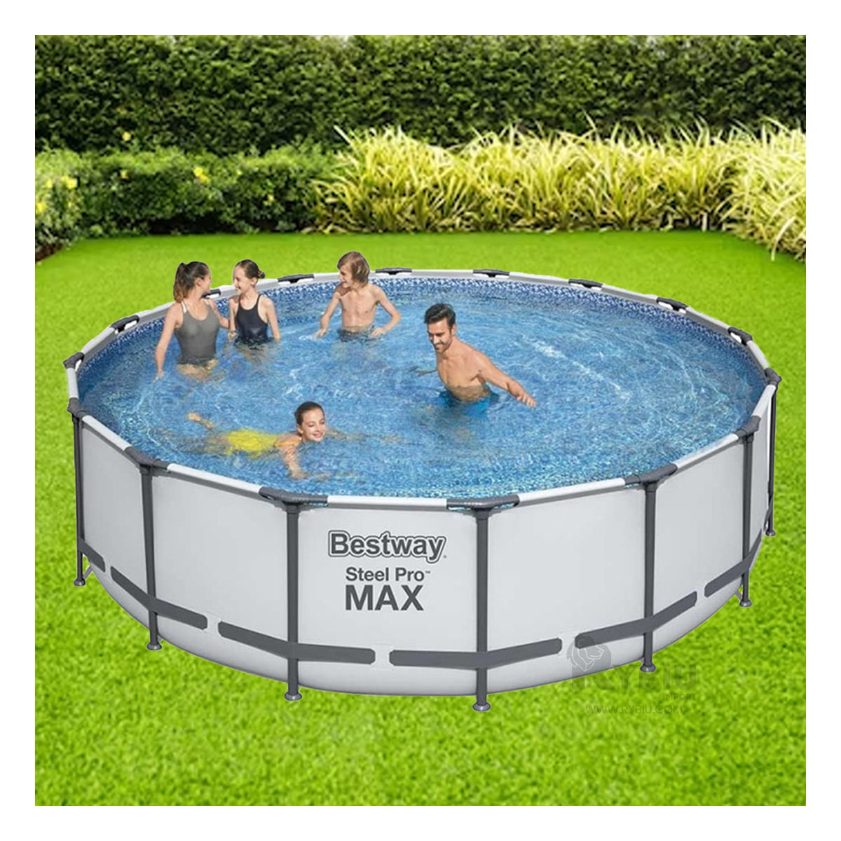 Piscina Moderna y Funcional 366x100cm de Color Plomo