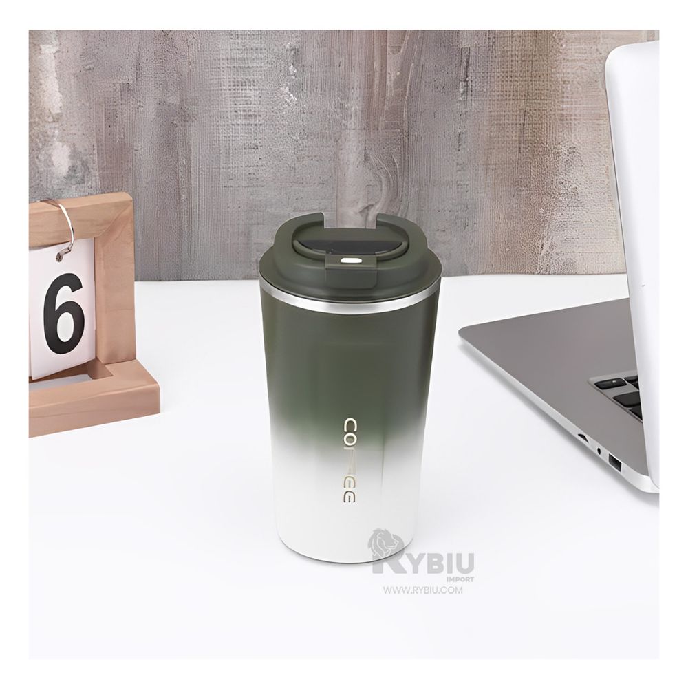 Vaso Retenedor de Temperatura 510ml en Verde Y+Agendita Vaso Retenedor de Temperatura 510ml en Verde Y+Agendita
