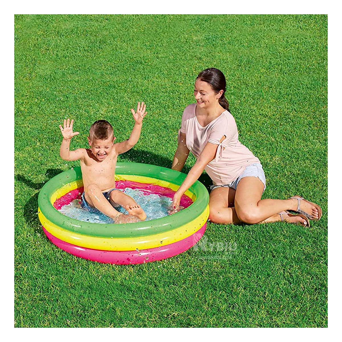 Piscina con Diseño Arcoiris para Niños en Tono Multicolor