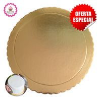 50 Bases Doradas de Mini Torta Pastel de 15 cm. para Repostería