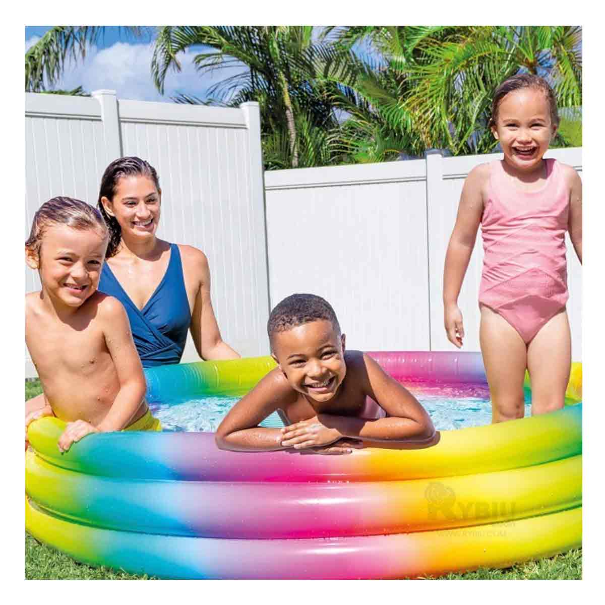 Piscina Inflable para Niños Diseño Arcoiris