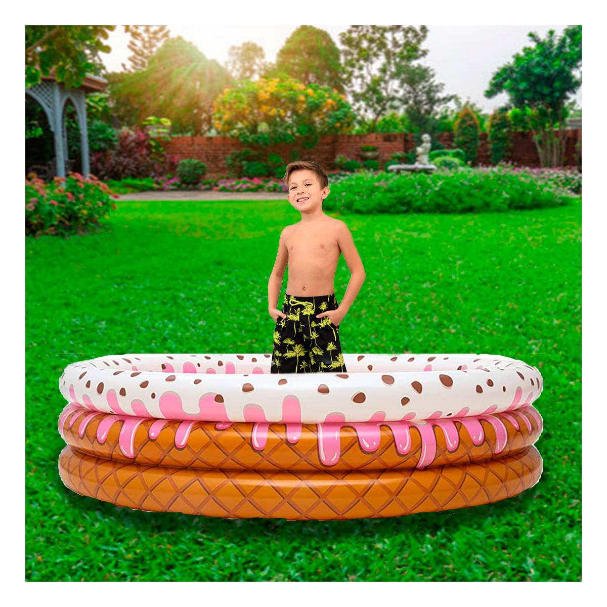 Piscina para Niños Modelo Helado en Tono Multicolor