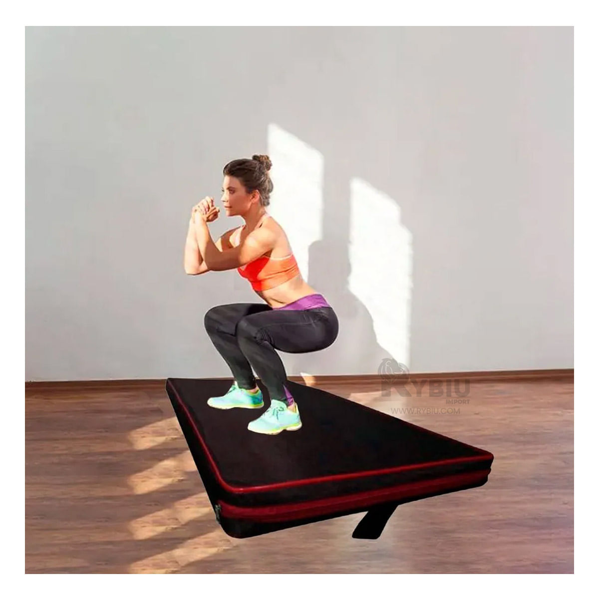 Colchoneta de Espuma para Yoga Talla L en Rojo Y+Stickers