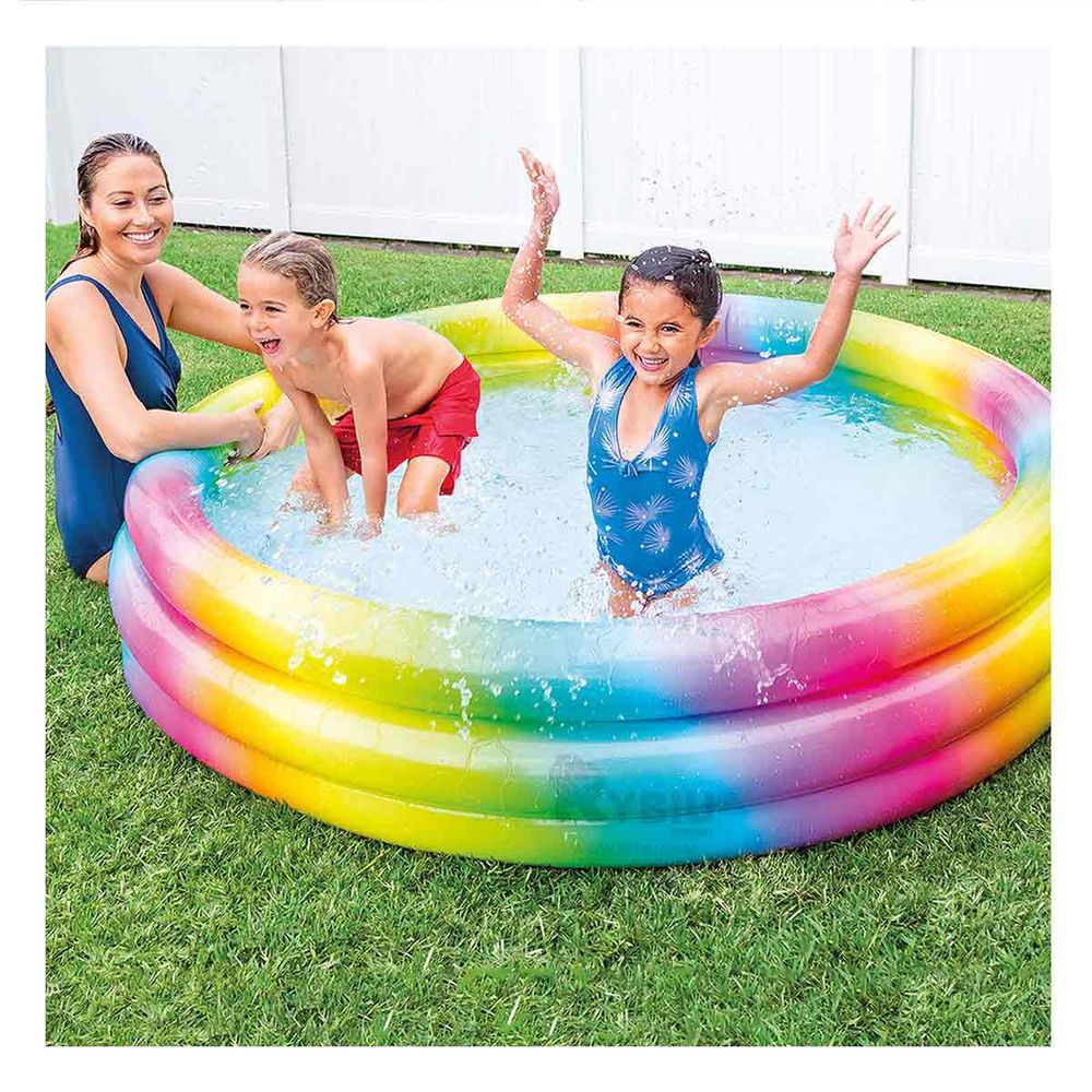 Piscina Resistente para Infante Arcoiris Y+Papel de Regalo Piscina Resistente para Infante Arcoiris Y+Papel de Regalo
