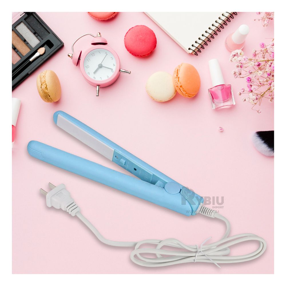 Mini Plancha de Viaje para Mujer en Celeste Y+Papel de Regalo Mini Plancha de Viaje para Mujer en Celeste Y+Papel de Regalo