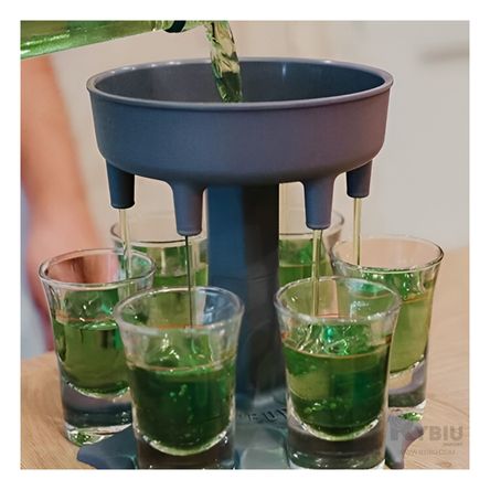Dispensador de Copas de Shot 6 Porciones en Color Gris