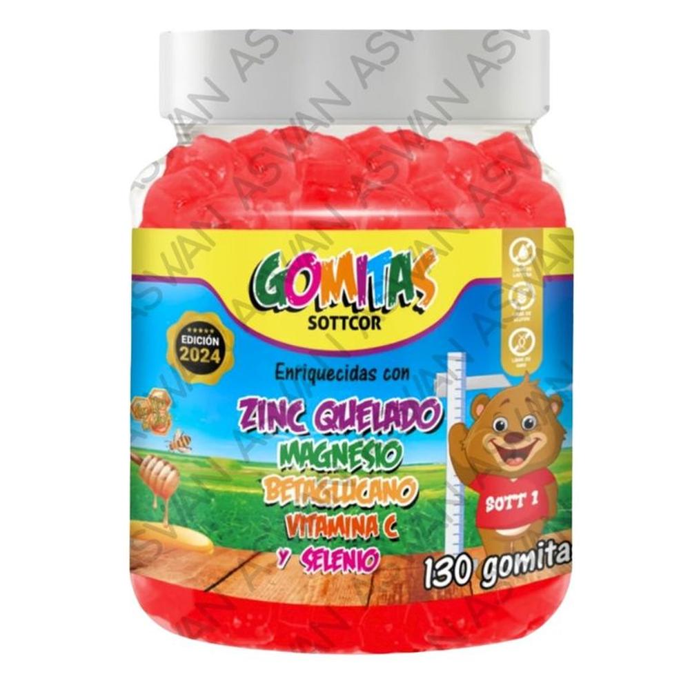 GOMITAS DE ZINC QUELADO PARA NIÑOS 130 UNIDADES SOTTCOR 100GR FRESA GOMITAS DE ZINC QUELADO PARA NIÑOS 130 UNIDADES SOTTCOR 100GR FRESA