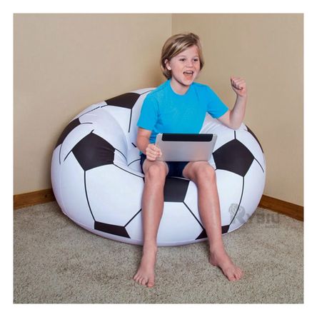 Sofa Inflable Modelo Pelota en Blanquinegro Sofa Inflable Modelo Pelota en Blanquinegro