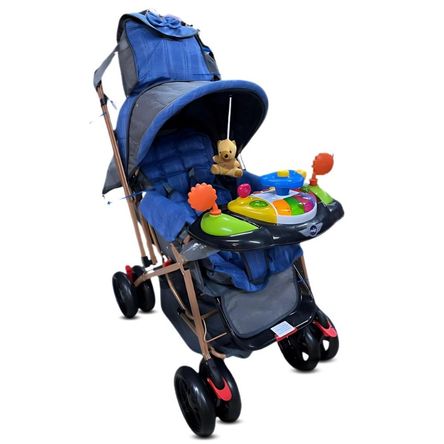 Coche Cuna De Lujo «SHABERT GOLD» con Juegos Didácticos Azul Oscuro Coche Cuna De Lujo «SHABERT GOLD» con Juegos Didácticos Azul Oscuro