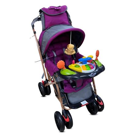 Coche Cuna De Lujo «SHABERT GOLD» con Juegos Didácticos Rosa Coche Cuna De Lujo «SHABERT GOLD» con Juegos Didácticos Rosa