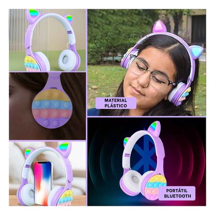 Headsets con Conexion Bluetooth en Lila Y+Post-it adhesivos Headsets con Conexion Bluetooth en Lila Y+Post-it adhesivos