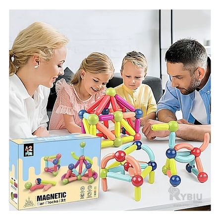 Juego Magnetico de 42 Piezas para Niños Multicolor Juego Magnetico de 42 Piezas para Niños Multicolor