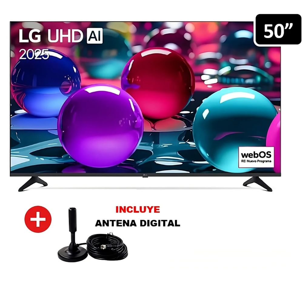 Televisor LG 50"" UHD 4K ThinQ AI 50UA7300PSB + Antena Digital