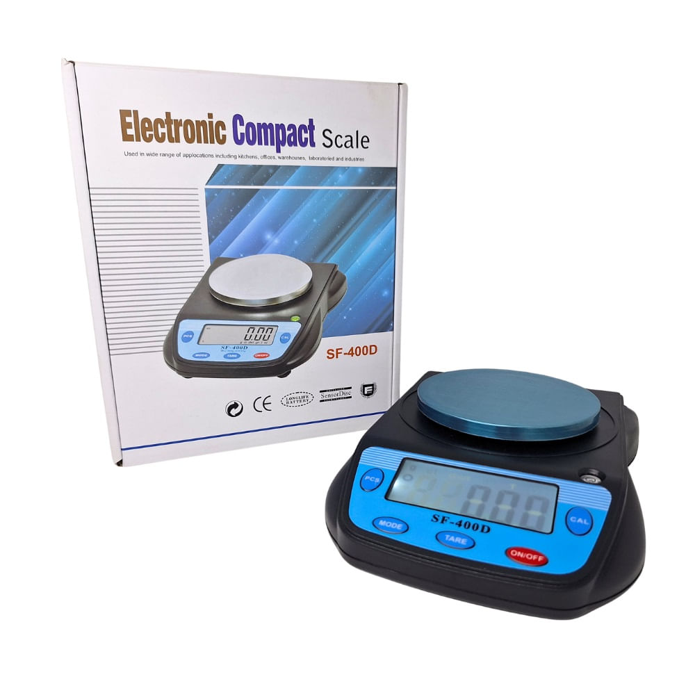 Balanza Centesimal de 0.01g a 500g Portatil Digital - SF-400D