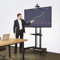 Rack Móvil de Pedestal Para Pantallas de 50'' a 90''