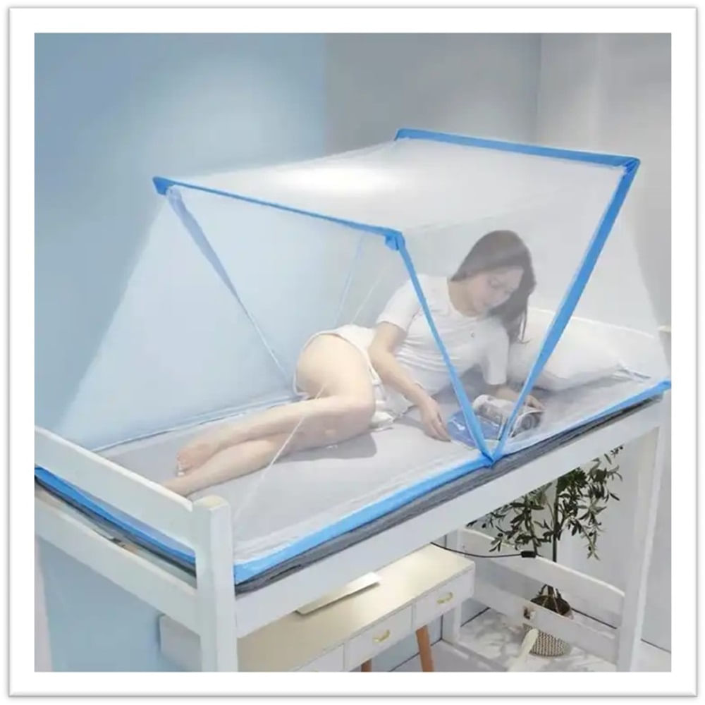 MOSQUITERO PLEGABLE  2 PLAZAS AZUL