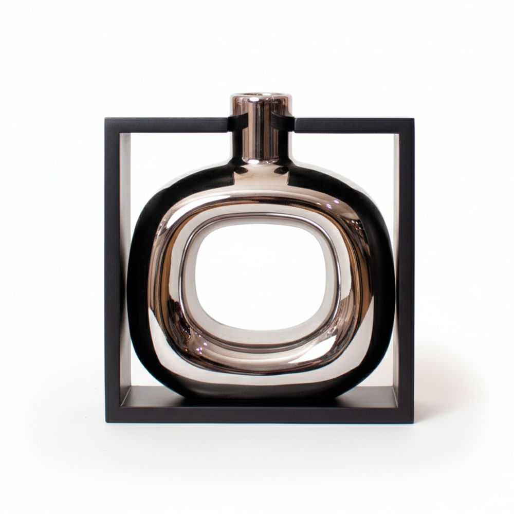 Florero Panadecor Marco Negro 175CM Porcelana