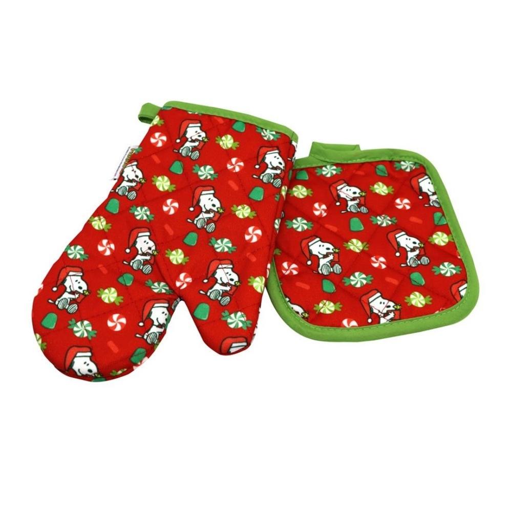 Guante y Toma Olla de Cocina Niño Snoopy