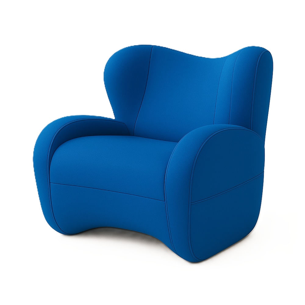 Sillón Ergonómico con Respaldo Lumbar Azul