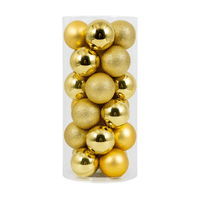 Set de 24 Bolas de Árbol 6cm Dorado Orange