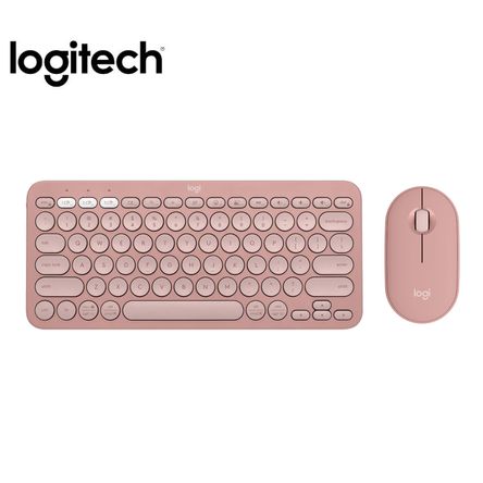 Combo De Teclado Y Mouse Logitech Pebble 2 K380s  Mouse M350s Bluetoot Wirelless Rosado
