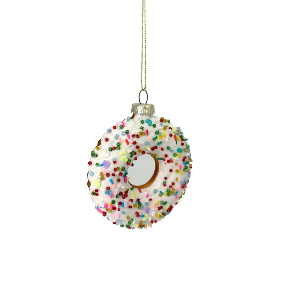 Adorno Arbol Donut Blanco 8 Cm