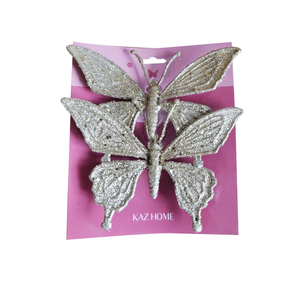 Set X2 Mariposa Dorada 12 Cm