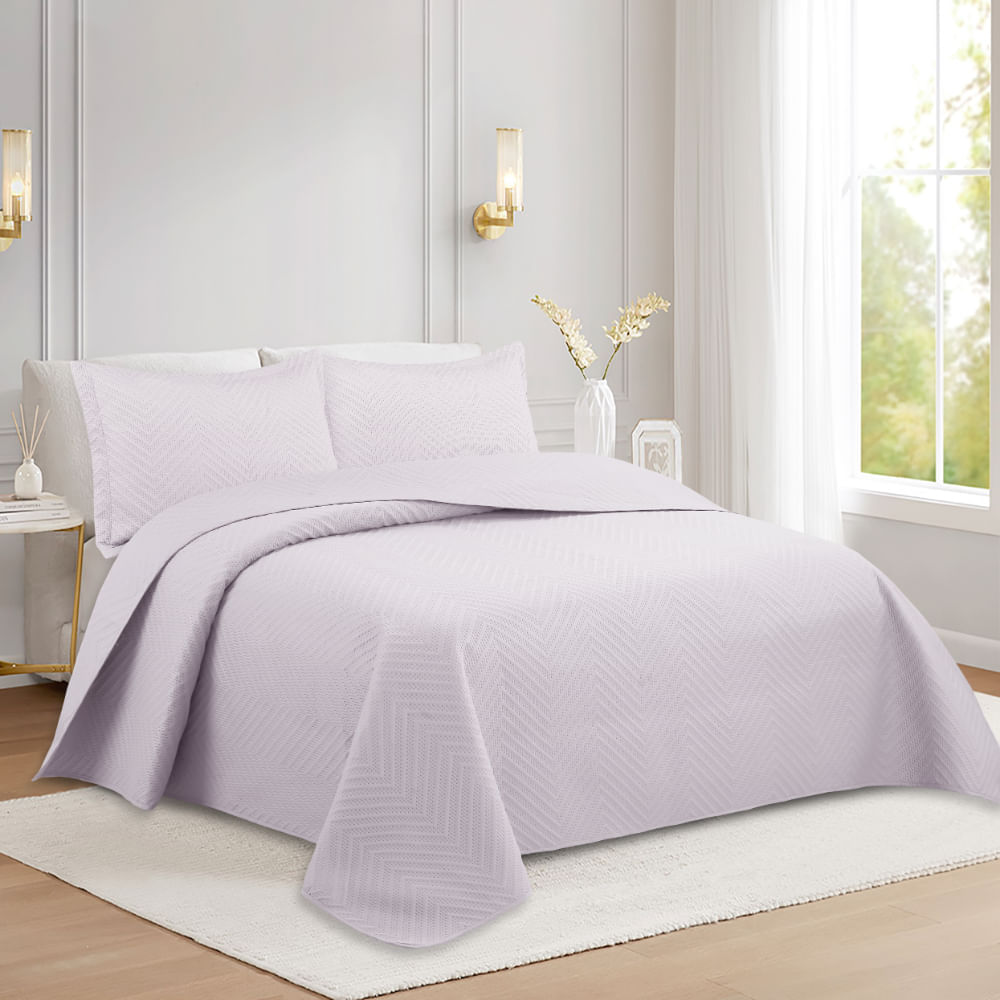 Cubrecama Pv26 Pinsonic Lila 1.5 Plazas