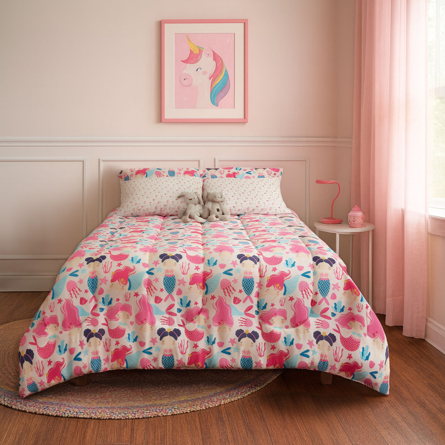 Set Edredón Pv26 Micro Sirenitas 2 Plazas