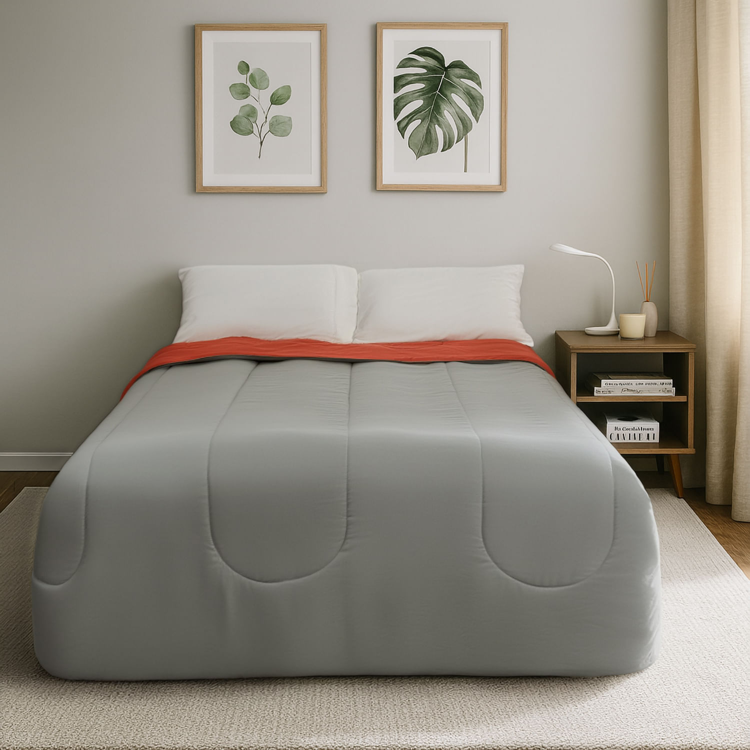 Edredón Pv26 Micro Promo Bicolor Charcoal Queen