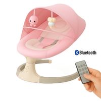 Mecedora Eléctrica Automática a Control Remoto Bluetotooth Rosado