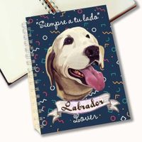 Cuaderno A5 - Qala Diseño - Perro Labrador Retriever
