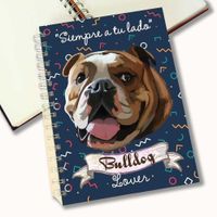 Cuaderno A5 - Qala Diseño - Perro Bulldog inglés