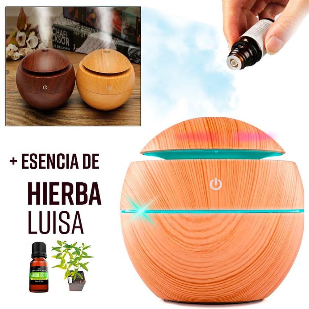 Purificador de Aire con luz RGB Humidificador + esencia Hierba Luisa