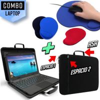 Kit Maletin funda p Laptop  Mouse pad con Almohadilla