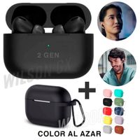 Case estuche de silicona + Audifono Bluetooth Negro Pro 2da Gen iph