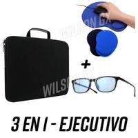 Kit Ejecutivo Funda de 15"" 15.6 16 + Lentes Premium Filtro Azul + Pad