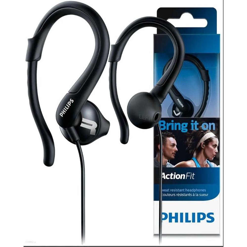 AUDIFONOS DEPORTIVOS ALAMBRICO NEGRO PHILIPS